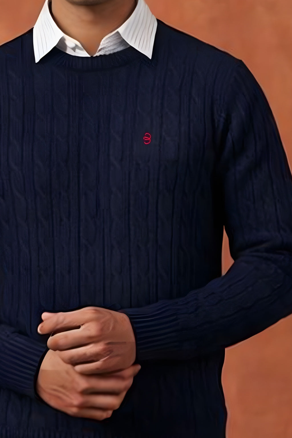 Aster Blue Cable-knit Pullover