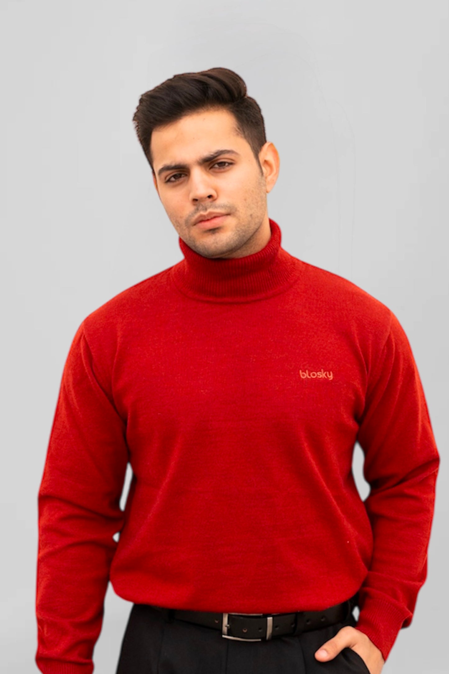 Dawn Red Highneck Pullover