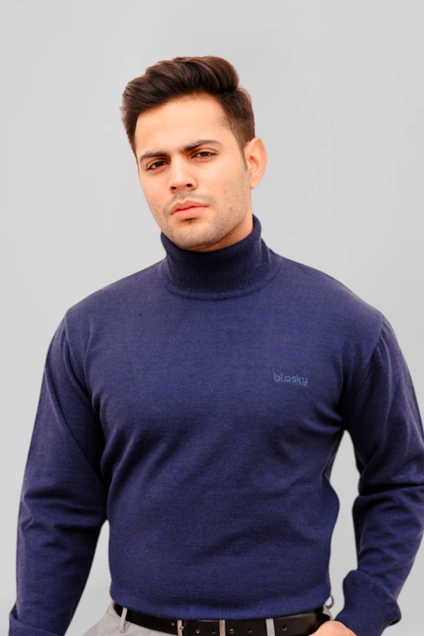 Eclipse Blue Highneck Pullover