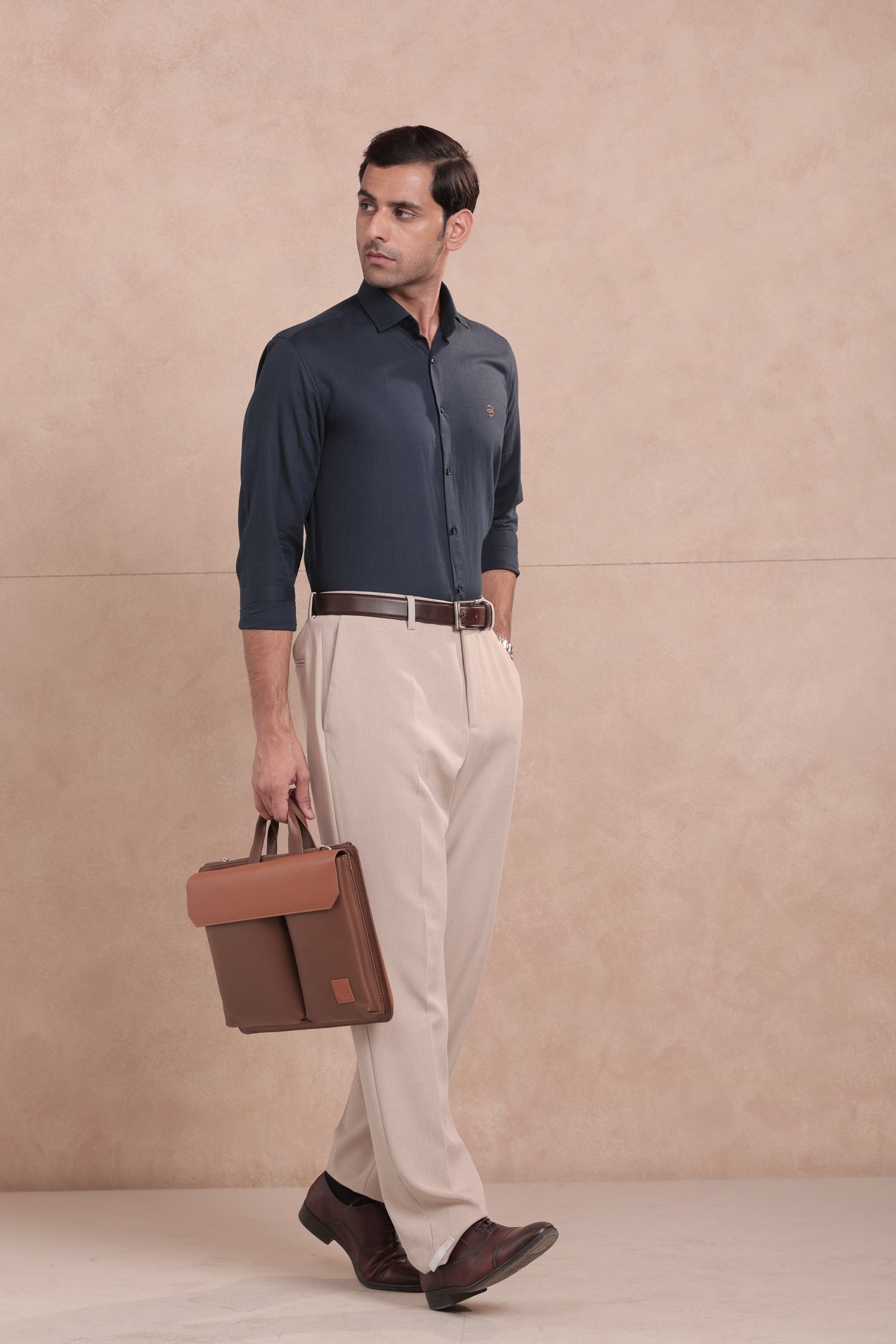 Twilight Navy Full Sleeve Linen Shirt