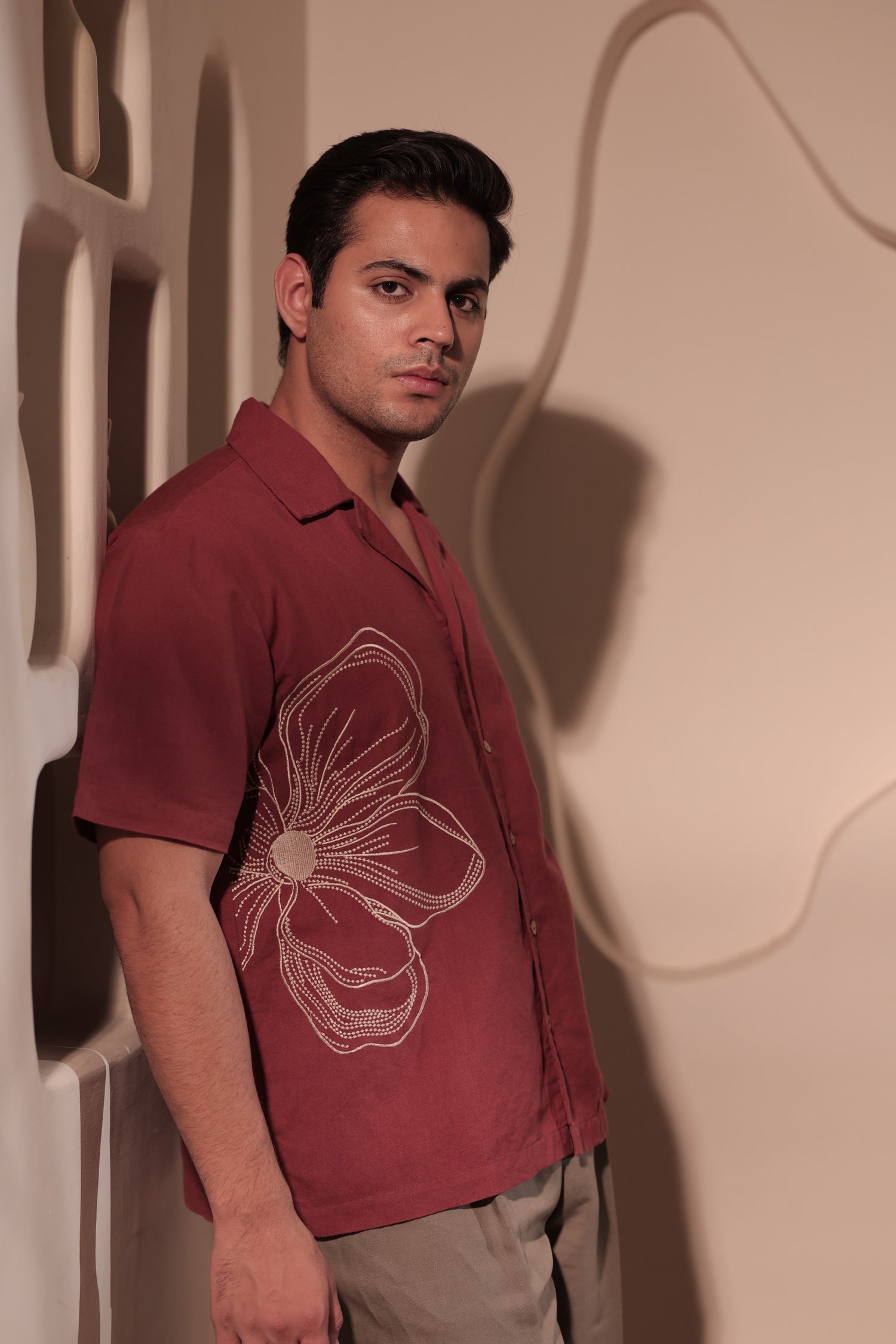 Rust Hemp Resort Shirt