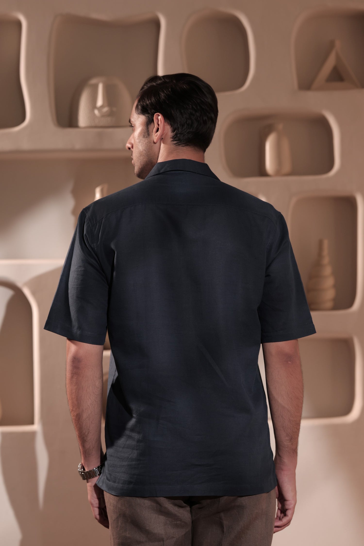 Royal Blue Linen Shirt