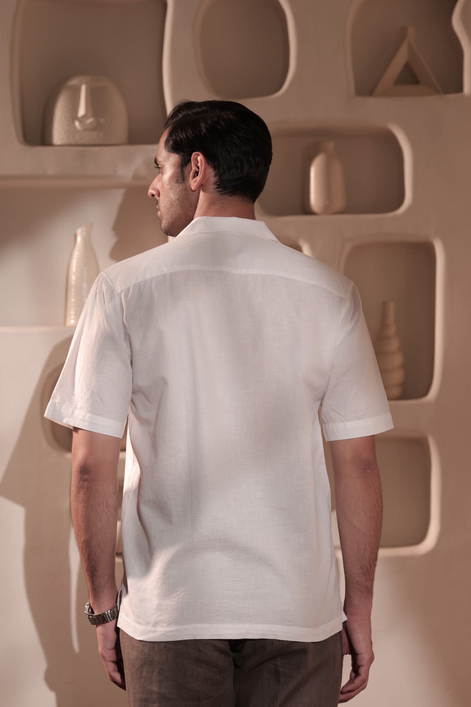 Ivory Cuban collar Shirt