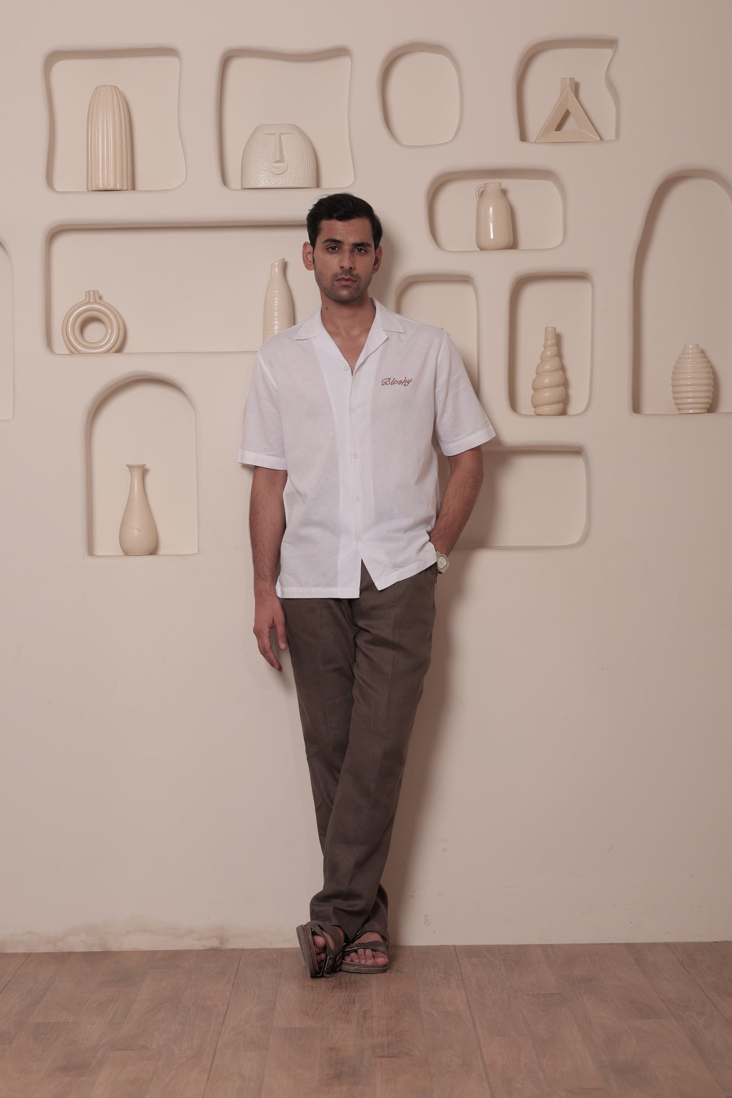 Ivory Cuban collar Shirt